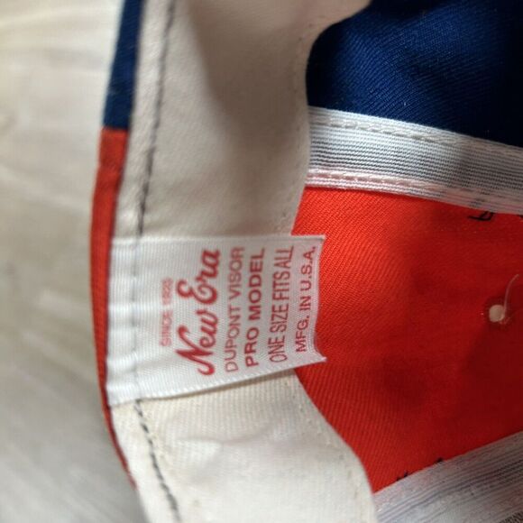 Vintage New Era New York Knicks‎ Hat Snapback NEW NBA Blue Orange Wool Cap - Picture 4 of 9